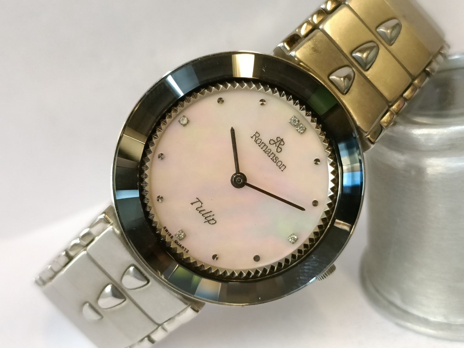 ROMANSON TULIP QUARTZ MOTHER OF PEARL DIAL UNISEX ADULT WORKING CONDITION