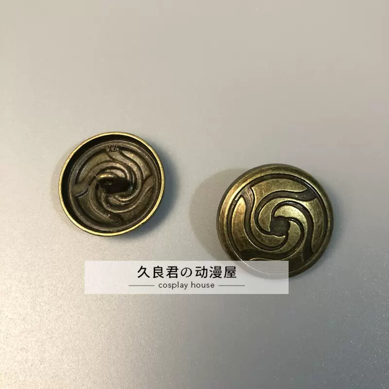 Anime Jujutsu Kaisen Gojou Satoru Nobara Kugisaki Alloy Buttons Material Cosplay