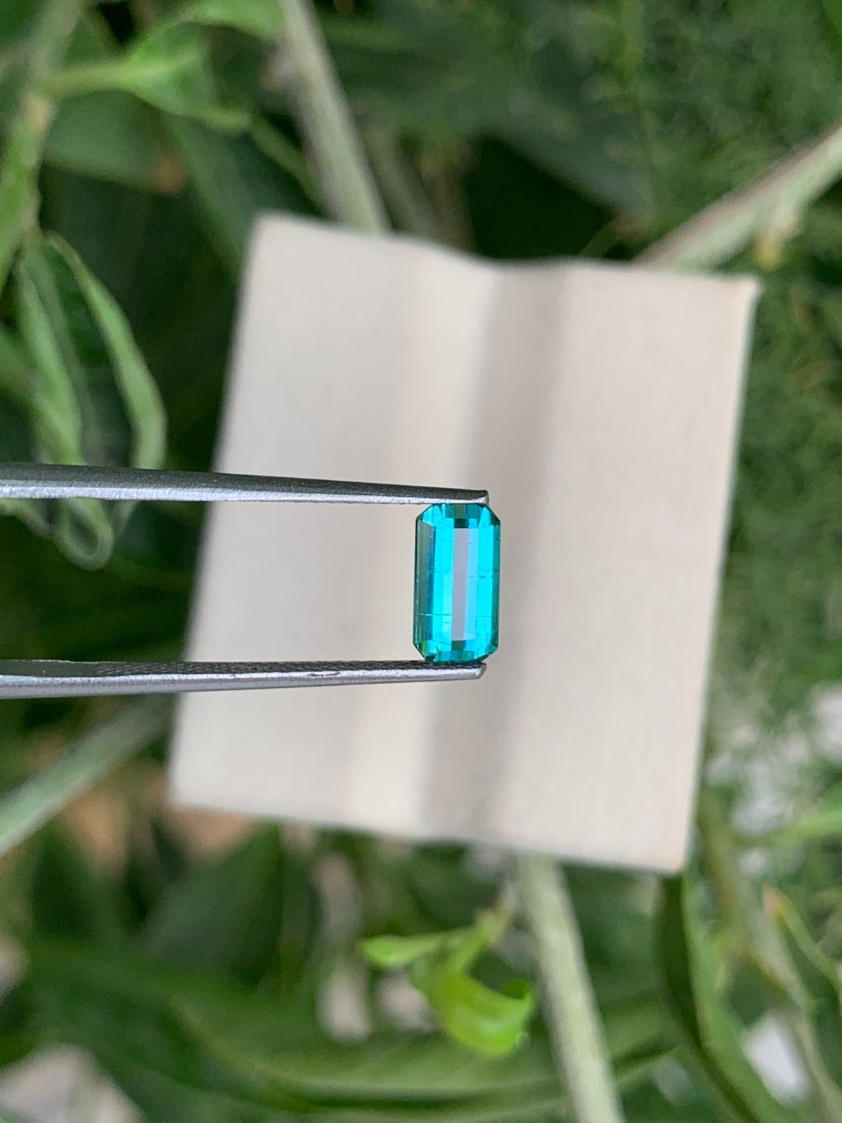 0.98 Ct Natural Lagoon Tourmaline Emerald Cut Faceted Loose Gemstone Afghanistan