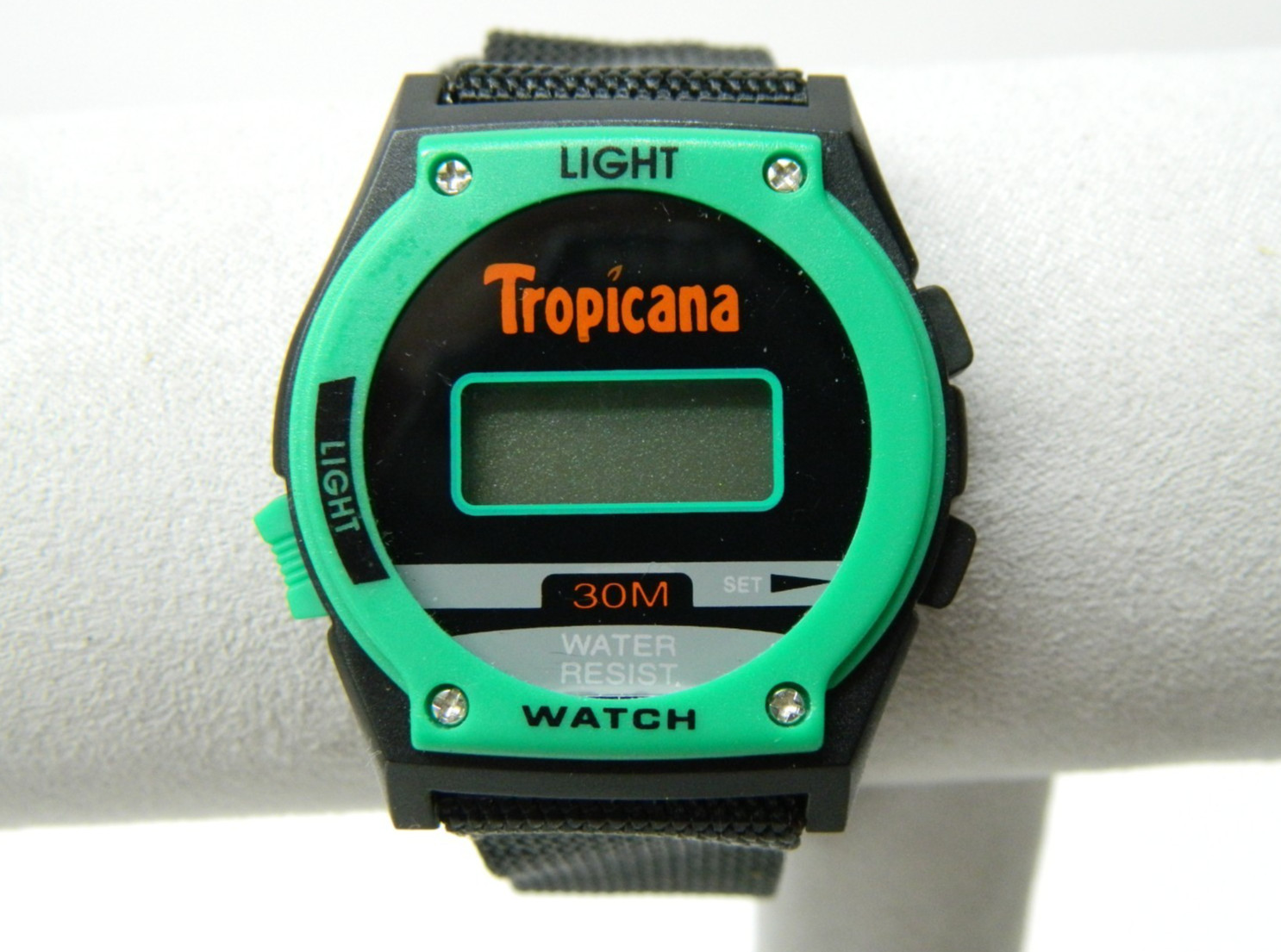 TROPICANA promo LCD digital watch with Nylon