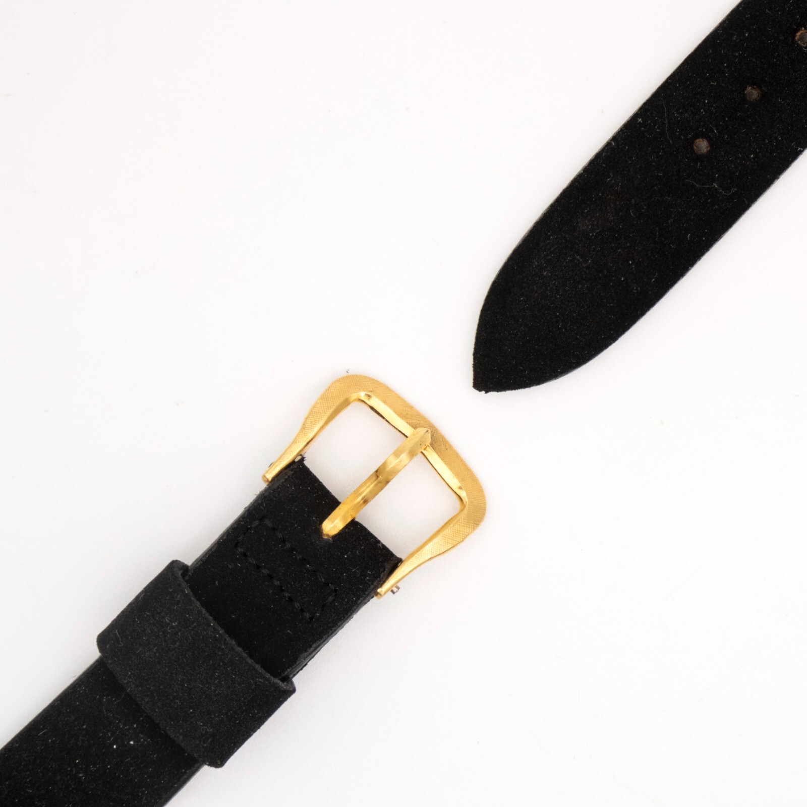 Vintage Kreisler 16.0 mm Corfam wristwatch strap with goldtone tang buckle