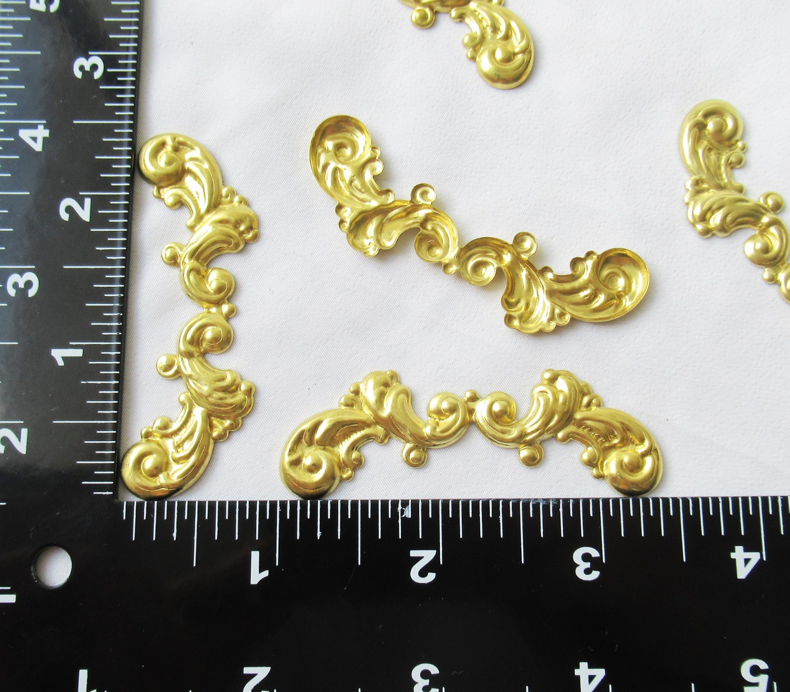 30pcs Brass Stamping 62x19mm Filigree Findings DIY Craft Accessory