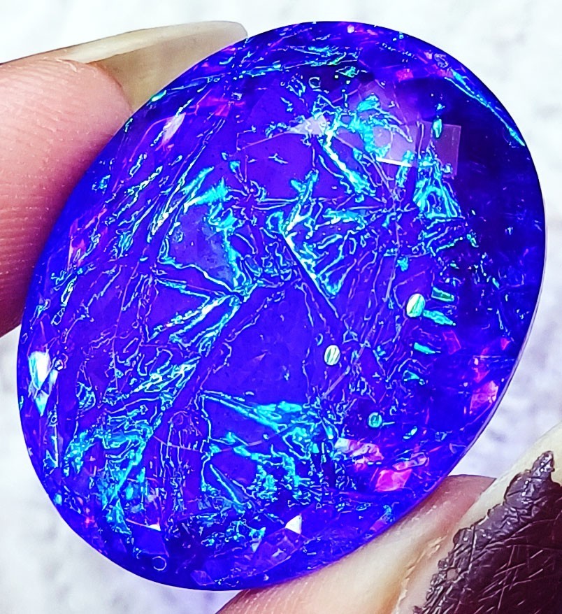 Natural Monarch Fire Opal Doublet Certified 50 to 55 Ct Loose Gemstone