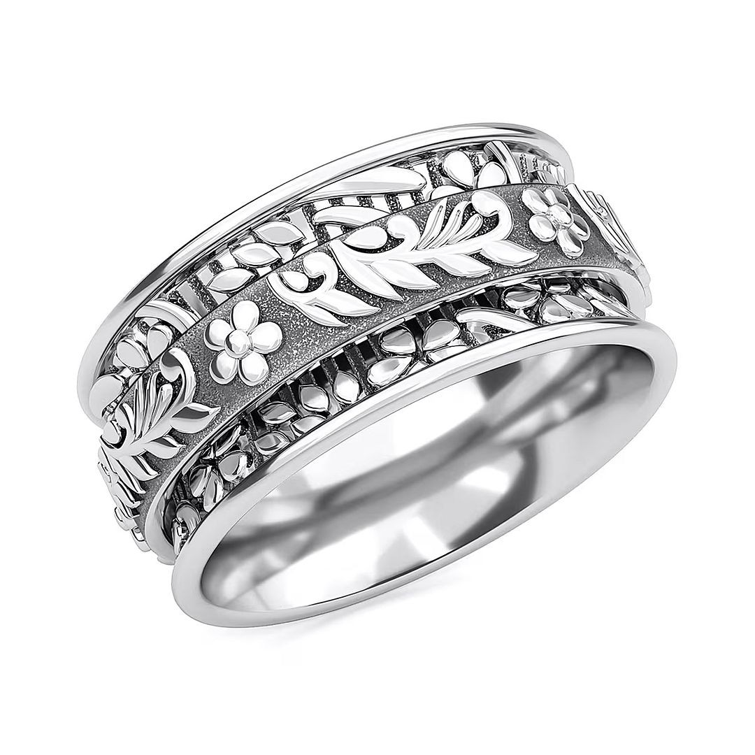 Spinner Ring in Sterling Silver, Promise Rings Size 5.0 4.90 Grams