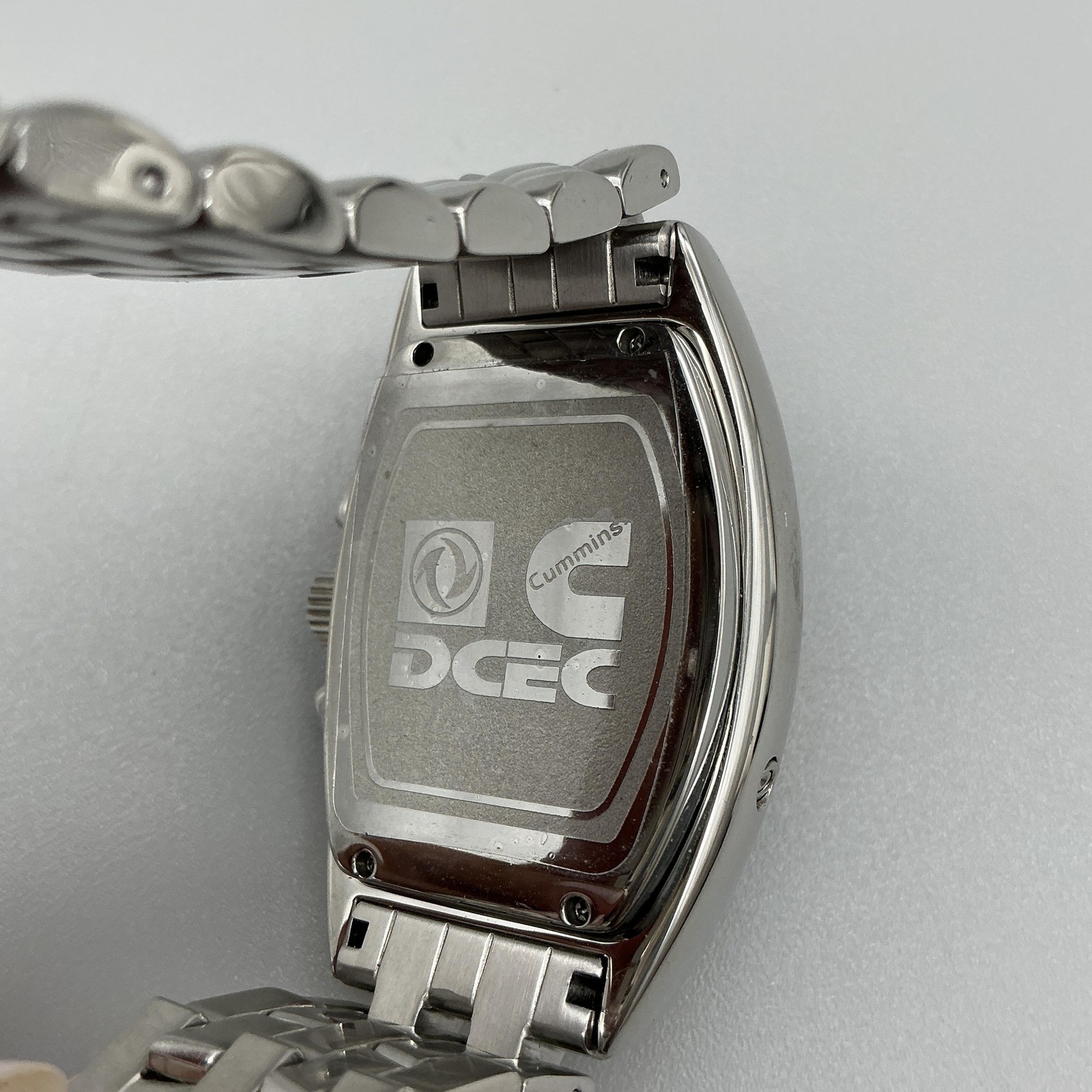 Shanghai DCEC Cummins Mens Watch 34mm Silver Tone Skeleton Dial Automatic 7.5″