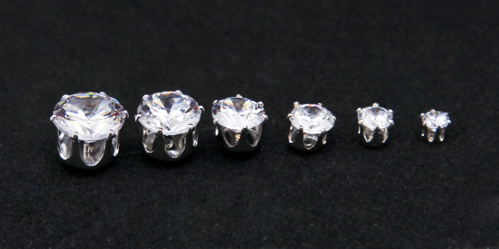 Wholesale 36pcs Cubic Zirconia CZ Women Earrings Studs Silver Quality Jewelry