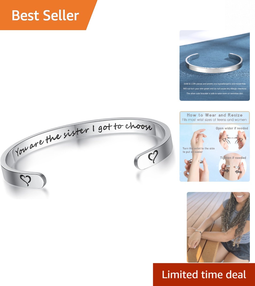 Charming Cuff Bracelet with Inspirational Message – Perfect for Every Occasion