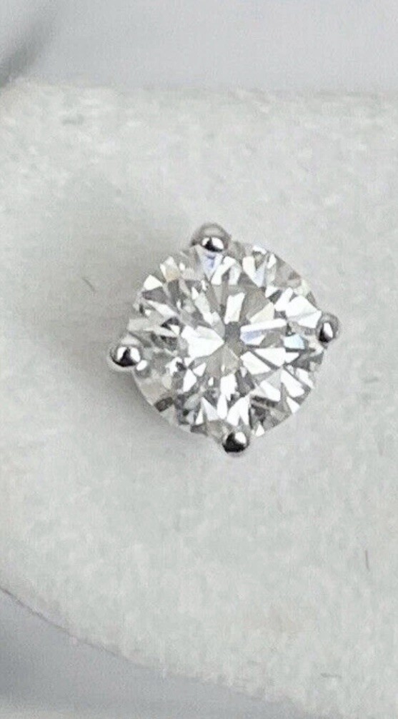 14k White Gold High Quality Vs1 G Color Very Good Cut Diamond 1ct Tdw Studs