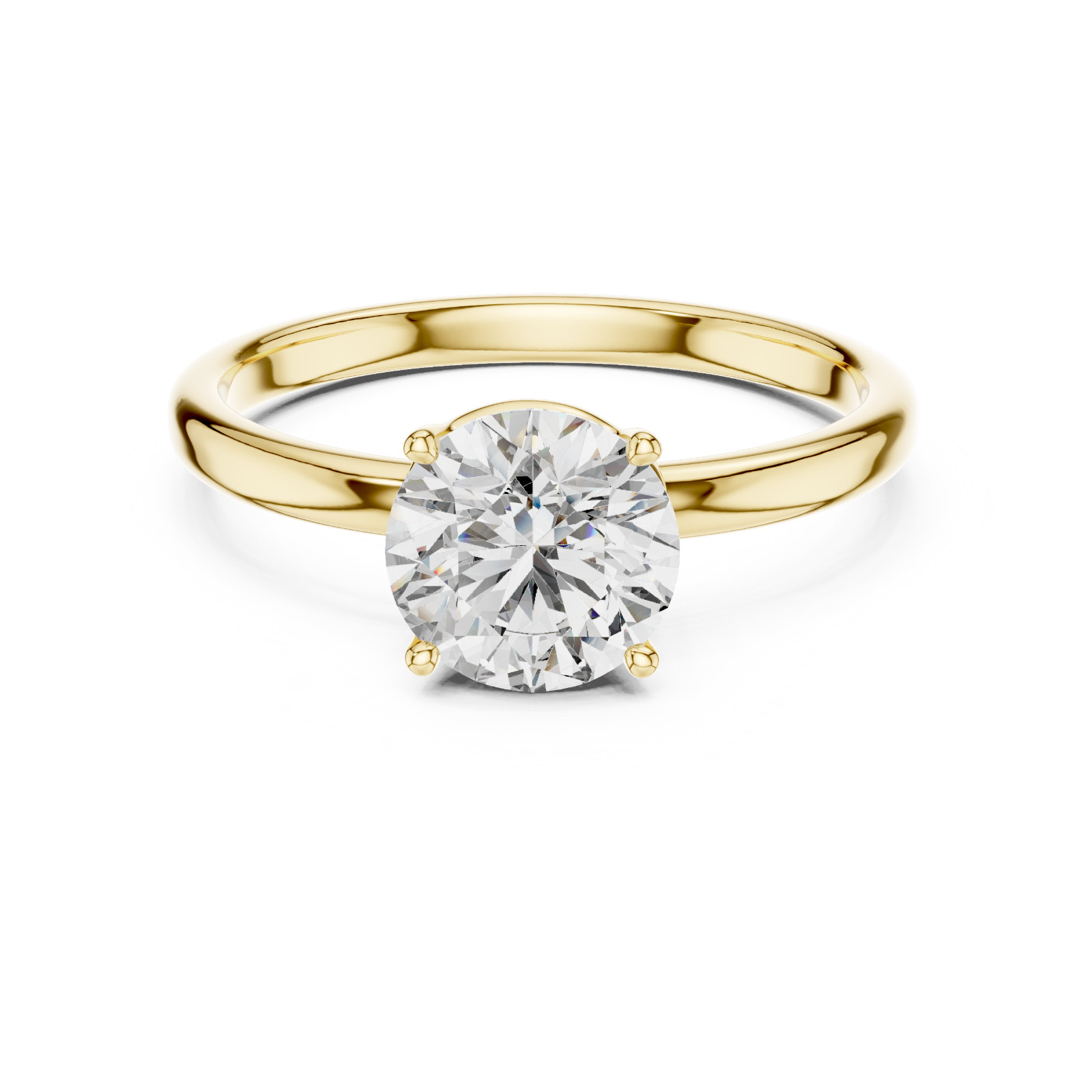 1 Ct Lab Grown Diamond IGI Certified Wedding Gift For Her Gold Ring 14 K F VVS