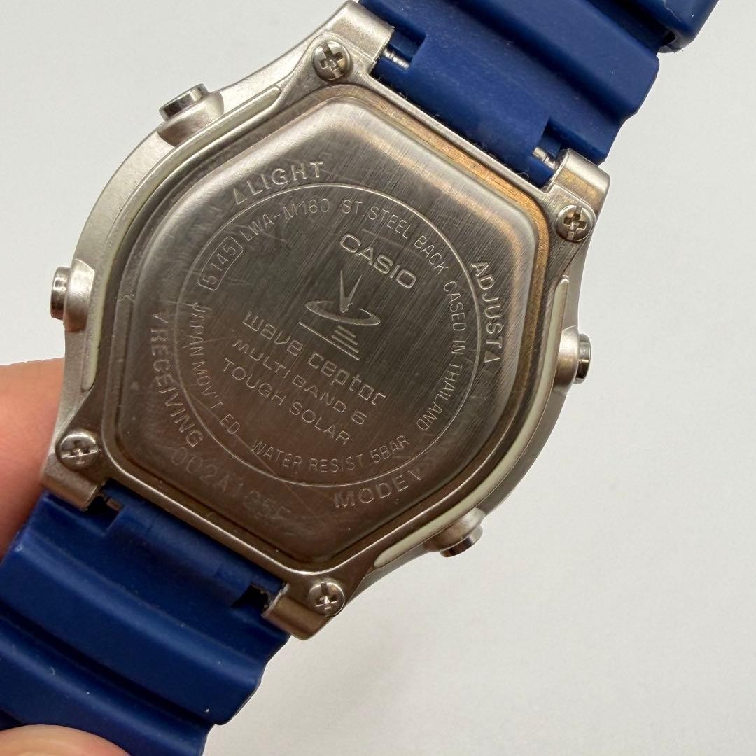 CASIO LWA-M160 wave ceptor solar-powered navy watch NEW