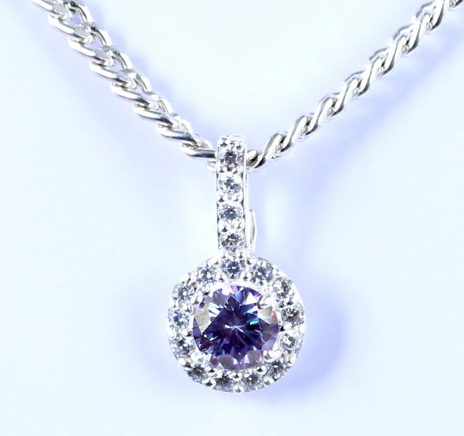 Certified Purple Diamond Solitaire 1.16 Ct Round Brilliant Cut Pendant See Video