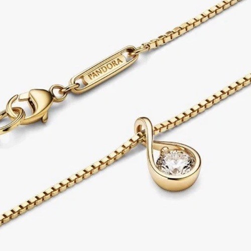 PANDORA INFINITE 14k Yellow Gold 0.25 TCW Lab-grown Diamond Pendant Necklace