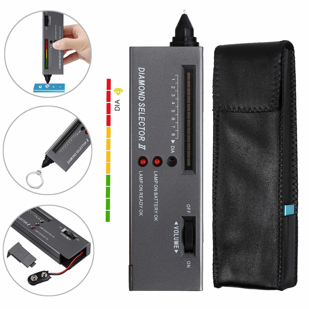 Portable Diamond Gem Tester Selector V2 with Case Gemstone Platform Jeweler tool