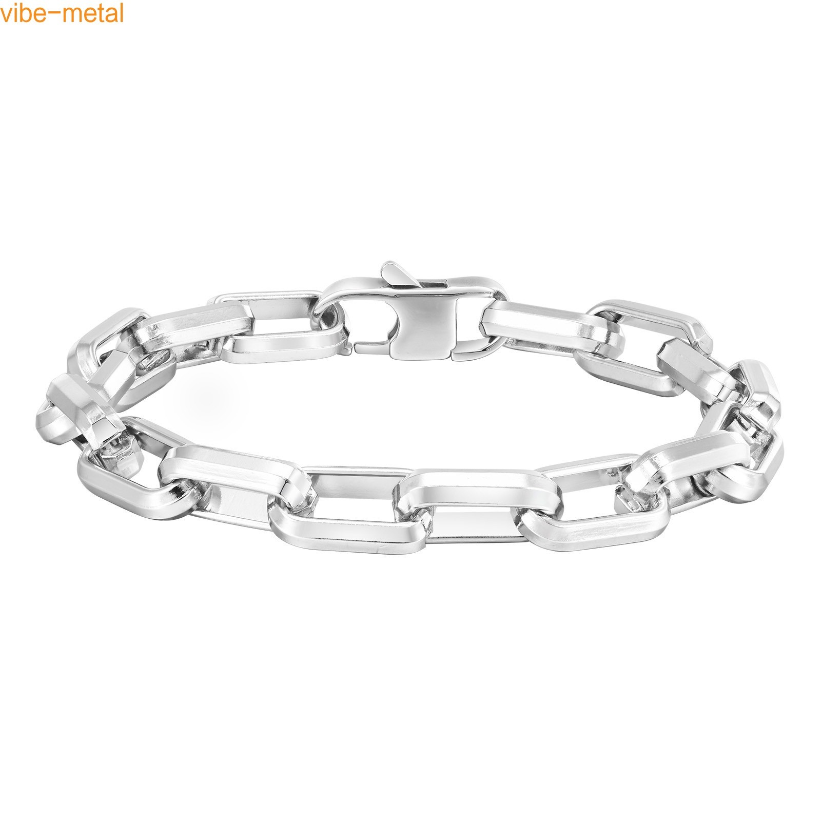 9.2mm Wide Stainless steel Chunky Paperclip Chain Bracelets Men Chain Wristband