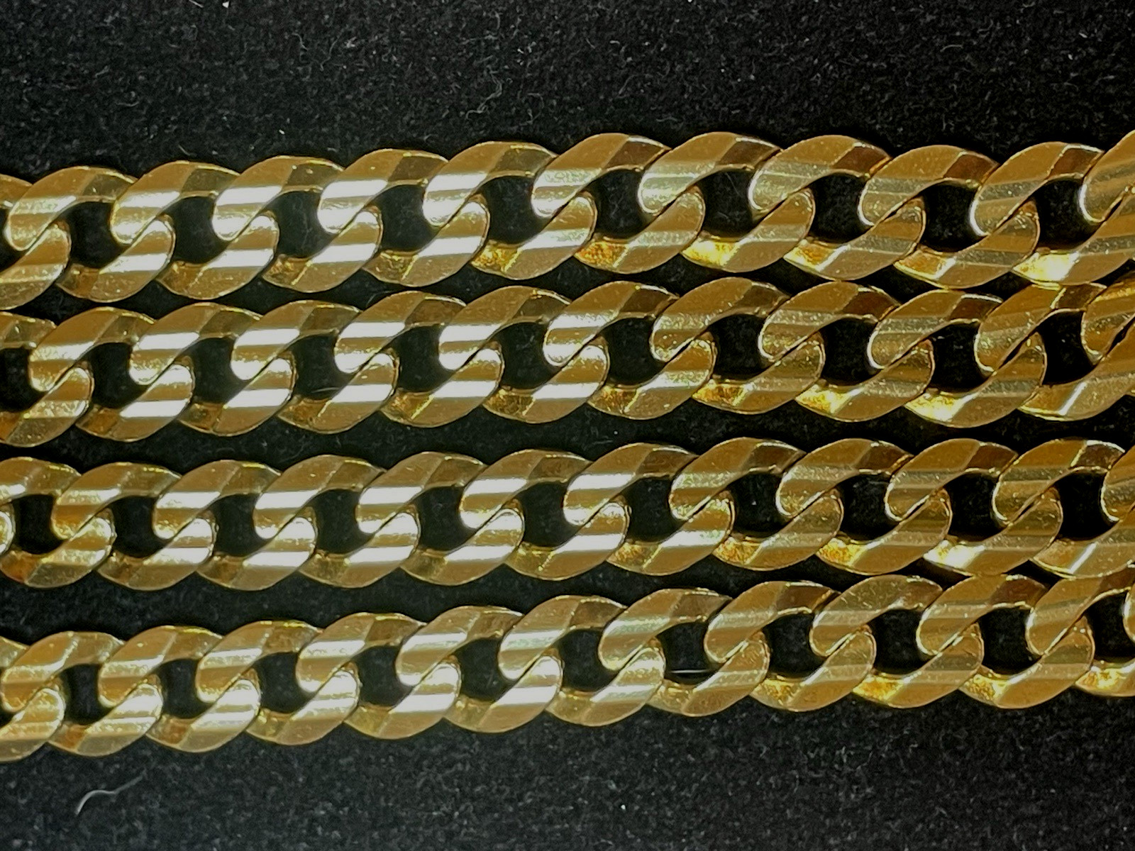 10K CUBAN CHAIN MADE IN TURKEY MIDAS NECKLACE 22 IN LONG 47.5 GRAMS 8MM WIDE