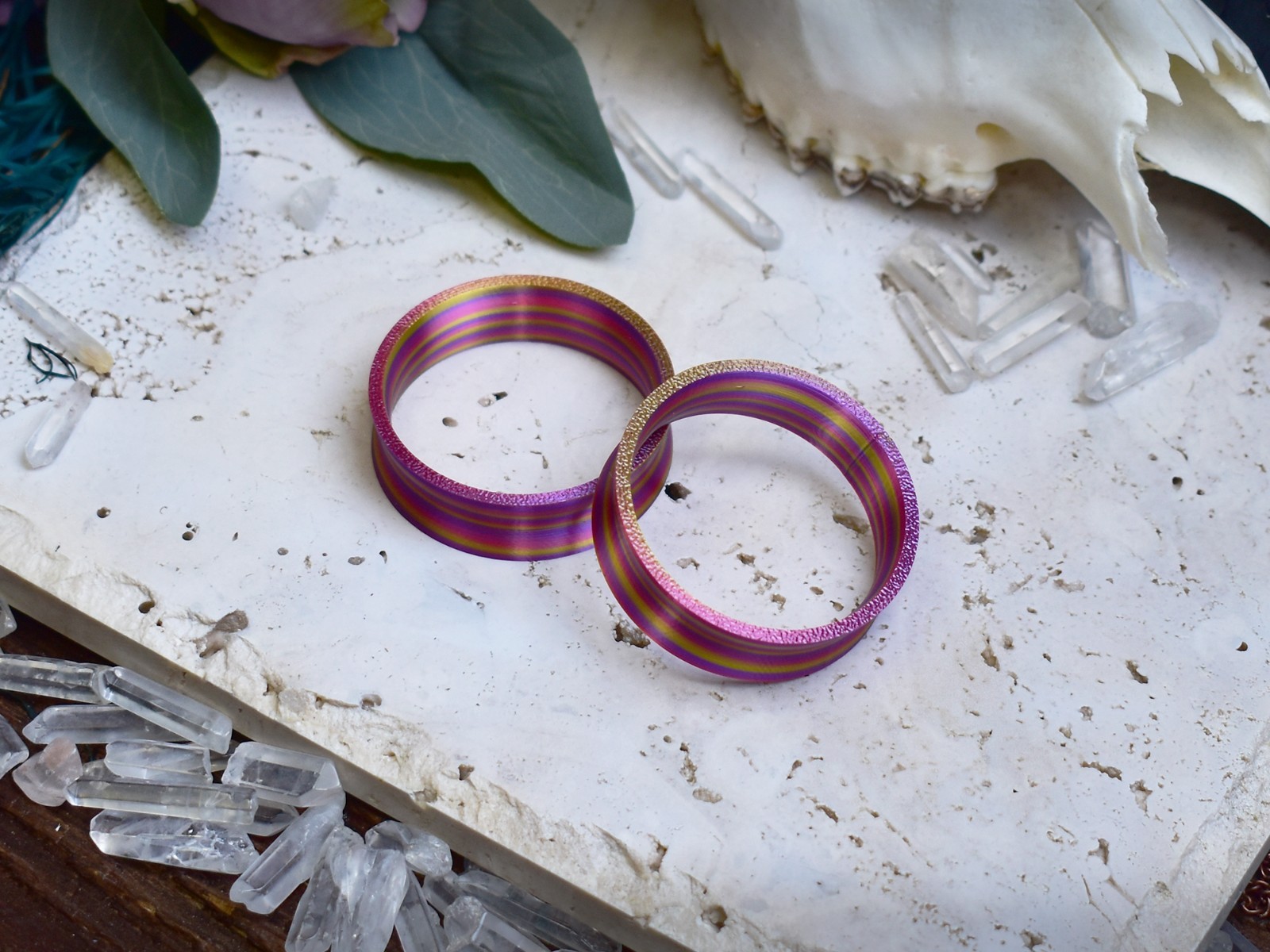 Ultra Light Ear Tunnels 10-200mm | Pink Twist Ear Plugs | Pair | 9 shapes