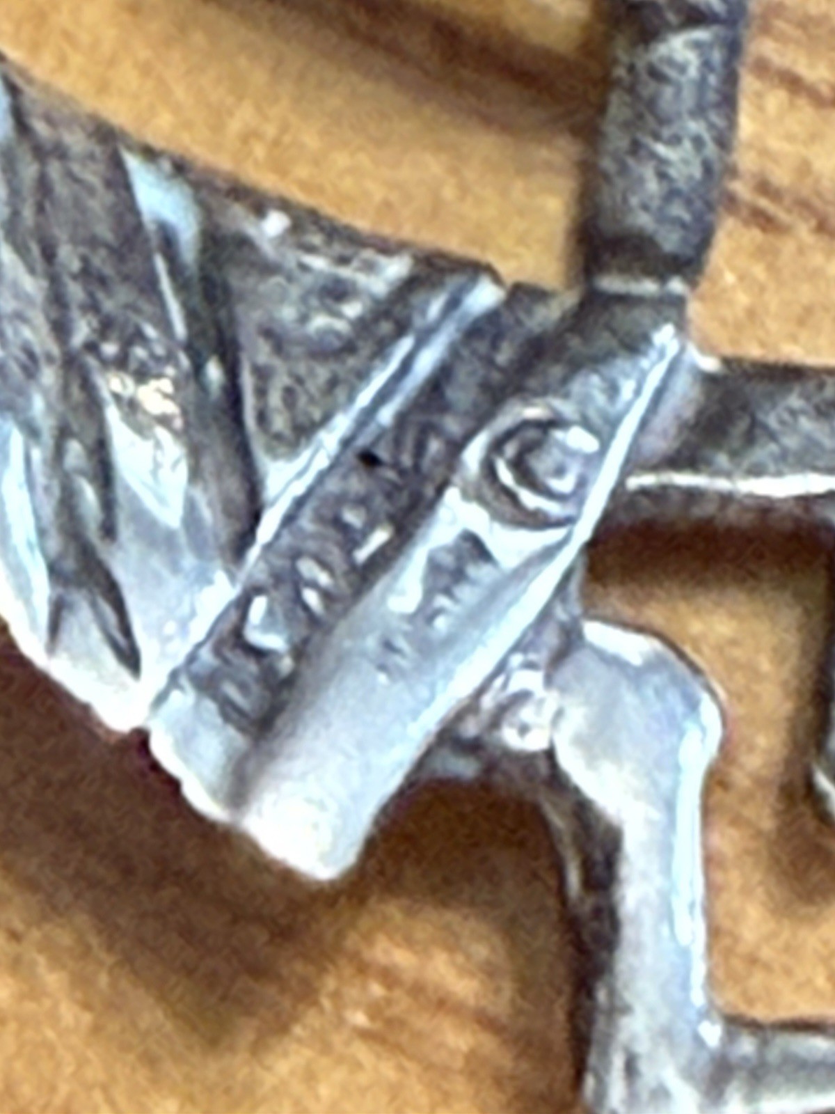 Kokopelli Silver Tone Bezel Set Oval Blue Turquoise Charm Pendant