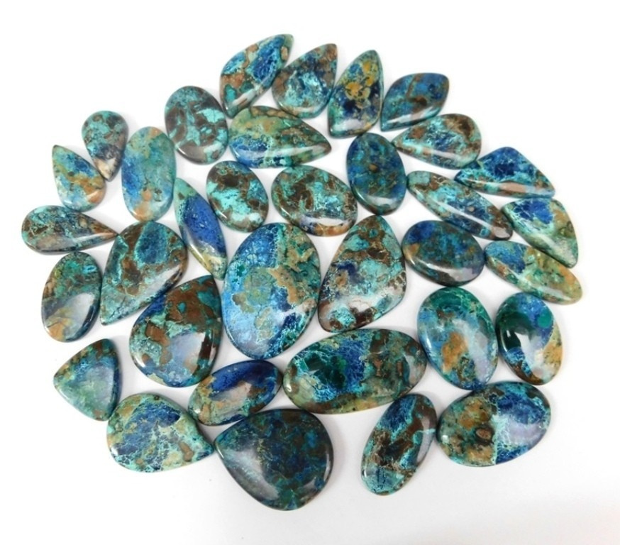 Beautiful Shattuckite Cabochon Gemstone For Making Jewelry Wholesale Lot 71585