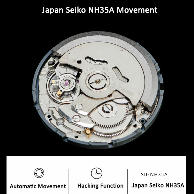 41mm NH35A PT5000 AR Domed Sapphire Crystal 300m Diving Men’s Watch Rubber Strap