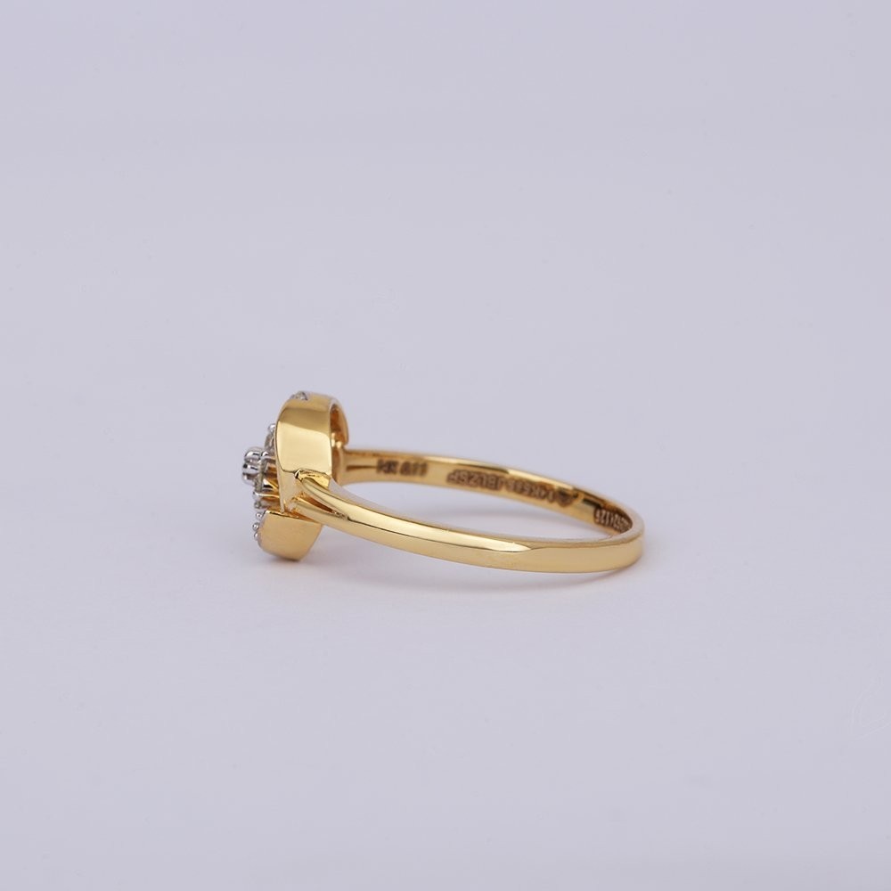 IGI CERTIFIED – Diamond Ring- 14 kt. Yellow gold – 0.11ct. tw. Diamond (Natural)