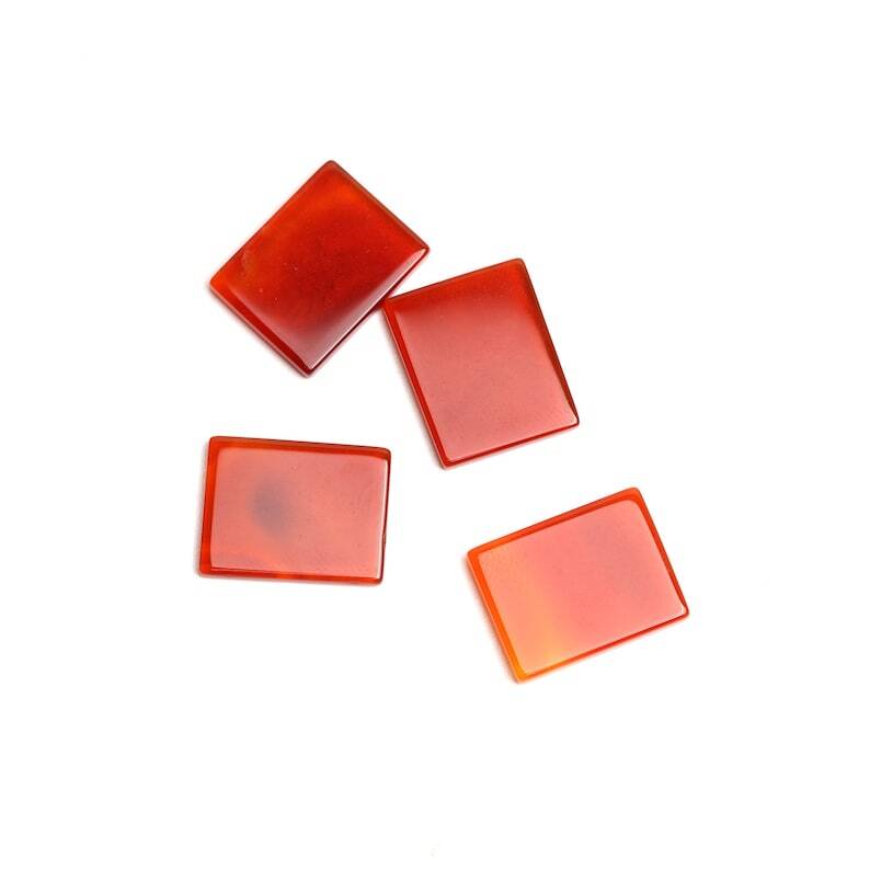 Natural Carnelian Ractangle Shape Flat Cabochon, Both Side Flat Gemstone Lot