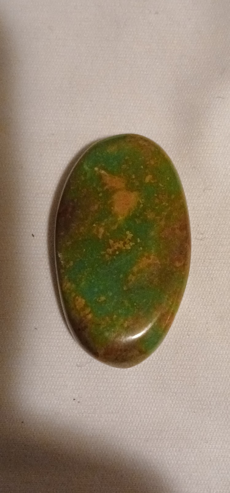 Turquoise Green And Gold Oval Cabochon 33.6×19.2mm