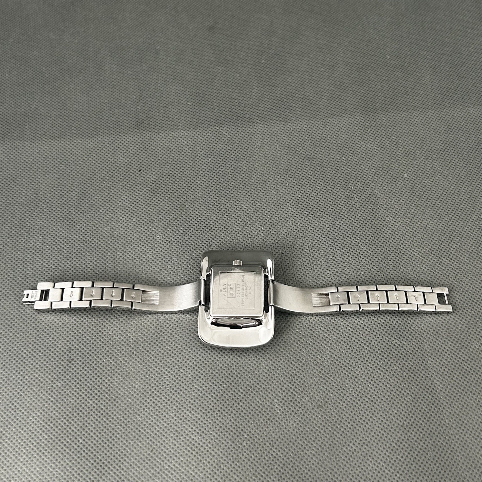 Storm Womens Watch Viola Silver S.Steel Pink Dial Rectangle Ladies New Battery