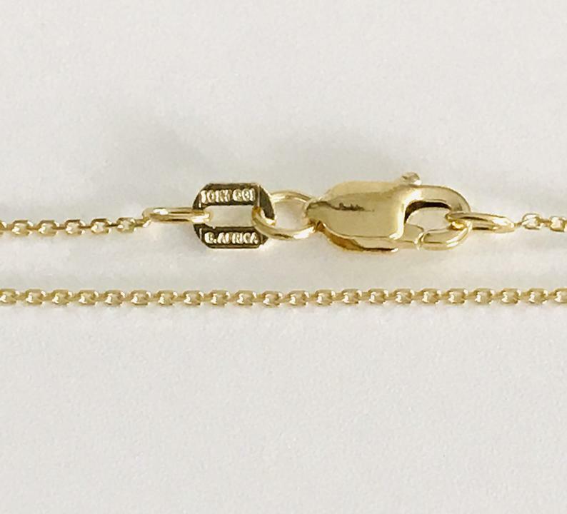 10K Real Gold Italian Cornicello 27mm 1.06″ Horn Pendant, Chili Necklace- C3040