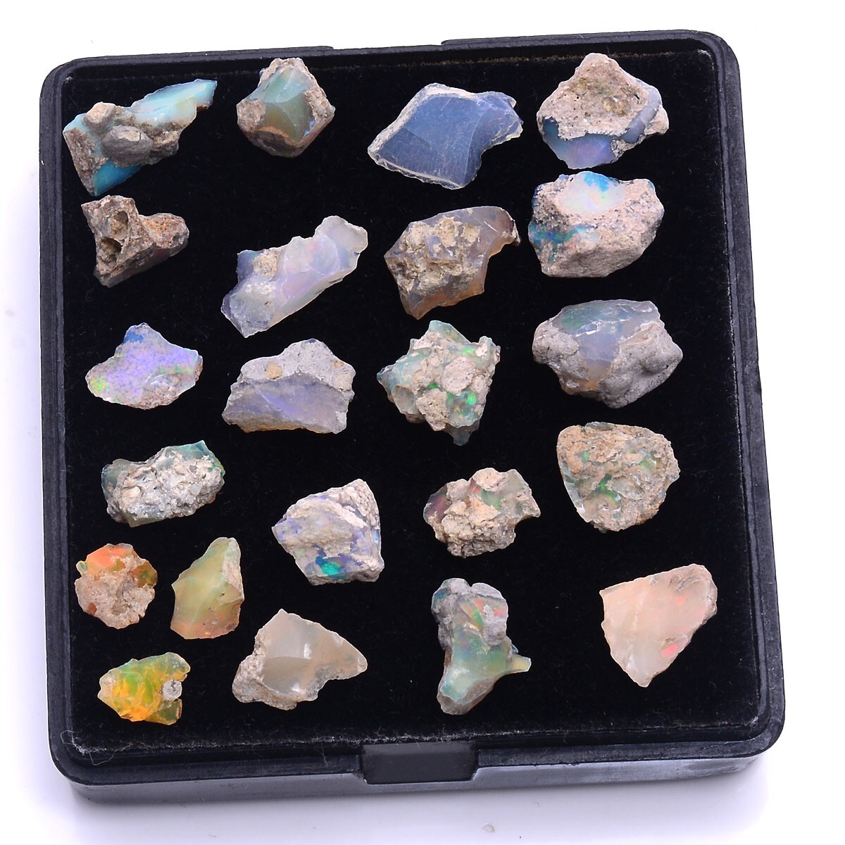 21 Pcs Natural Ethiopian Opal Rough 7mm-13mm Untreated Stunning Loose Gemstones