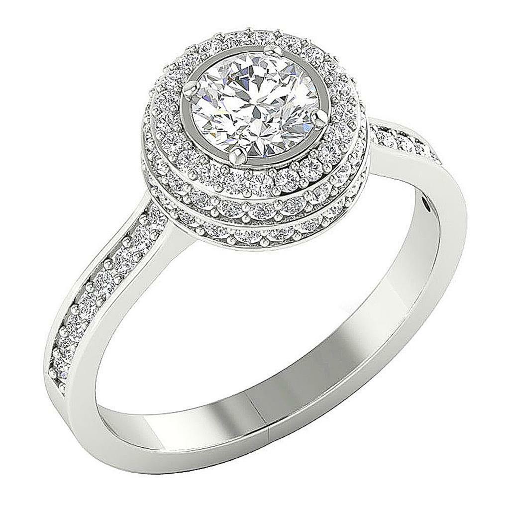 Solitaire Engagement Ring Natural Diamond 14K Yellow Gold I1 G 1.60 Ct 11.00 MM