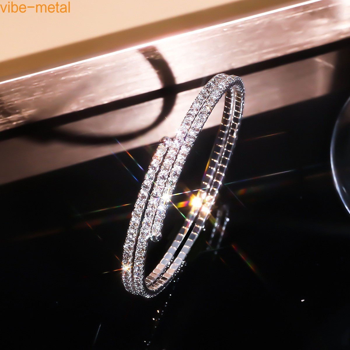 Sparkling Crystal Oval Chain Bracelet, Elegant Women’s Jewelry for Mother’s Day