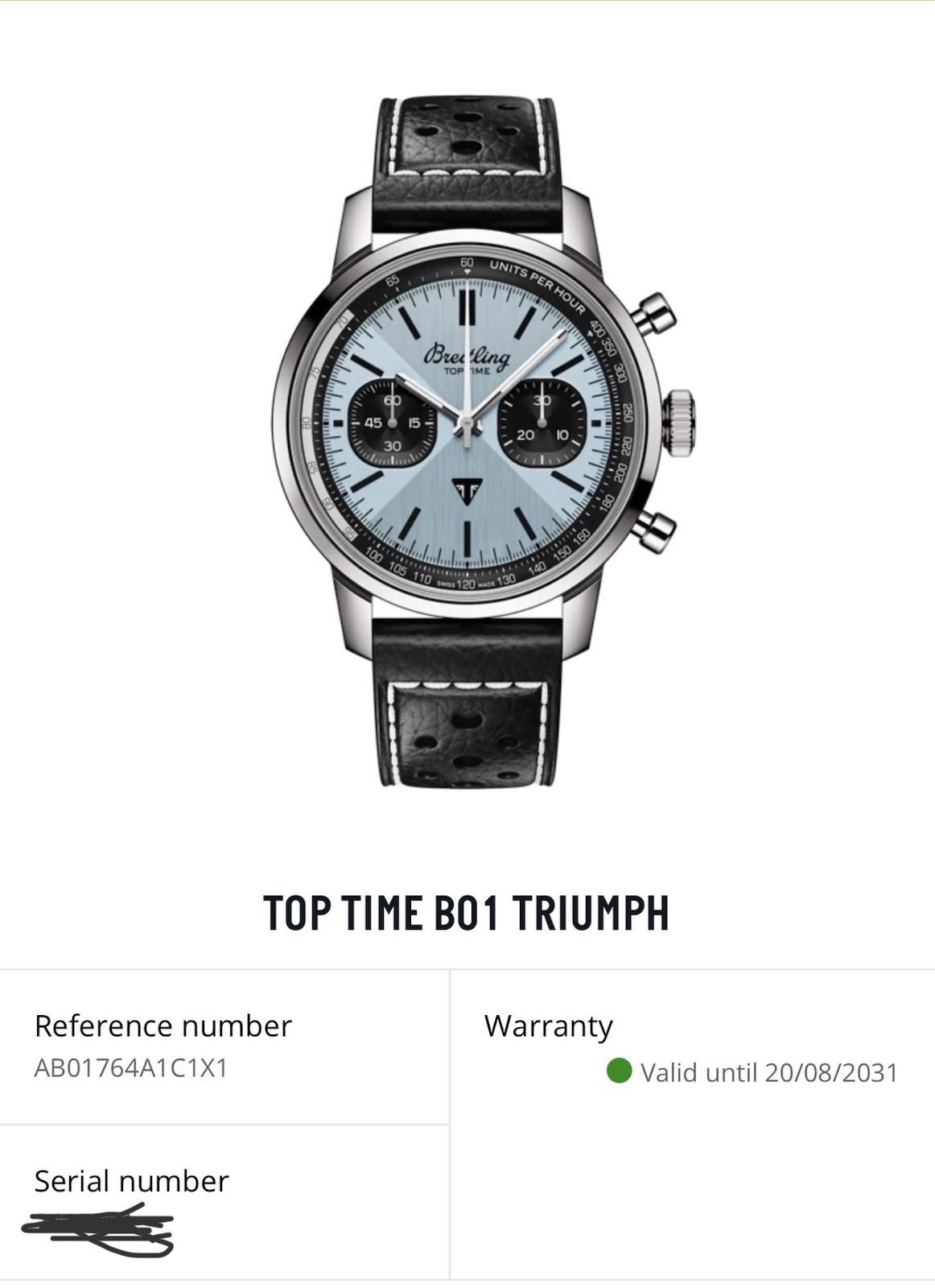 Breitling Top Time B01 Triumph AB01764A1C1X1 41mm Box+Papers 2023