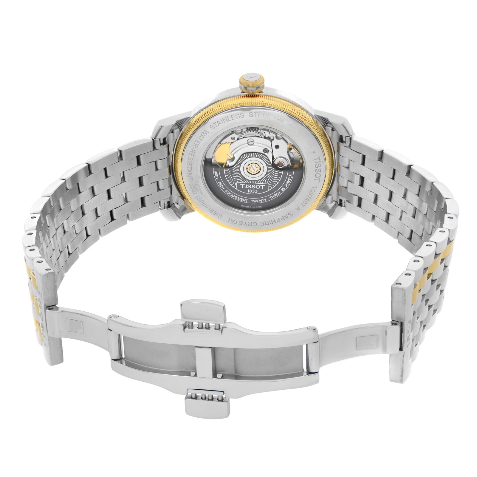 Tissot Bridgeport 40mm Two Tone Steel Automatic Mens Watch T097.407.22.033.00