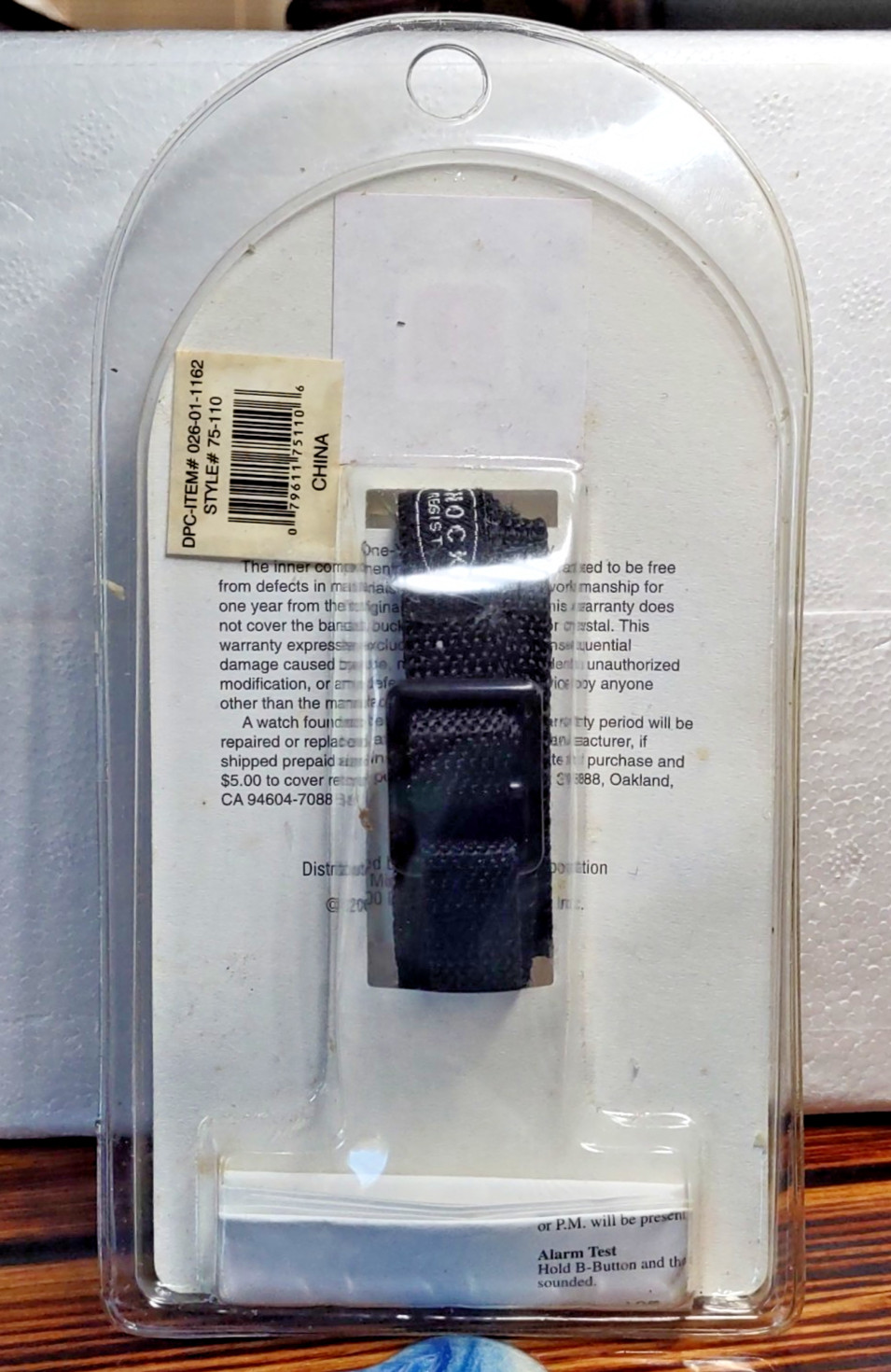 Honors Sports Watch Vintage 2000 New Old Stock Sealed Package BLACK & BLUE