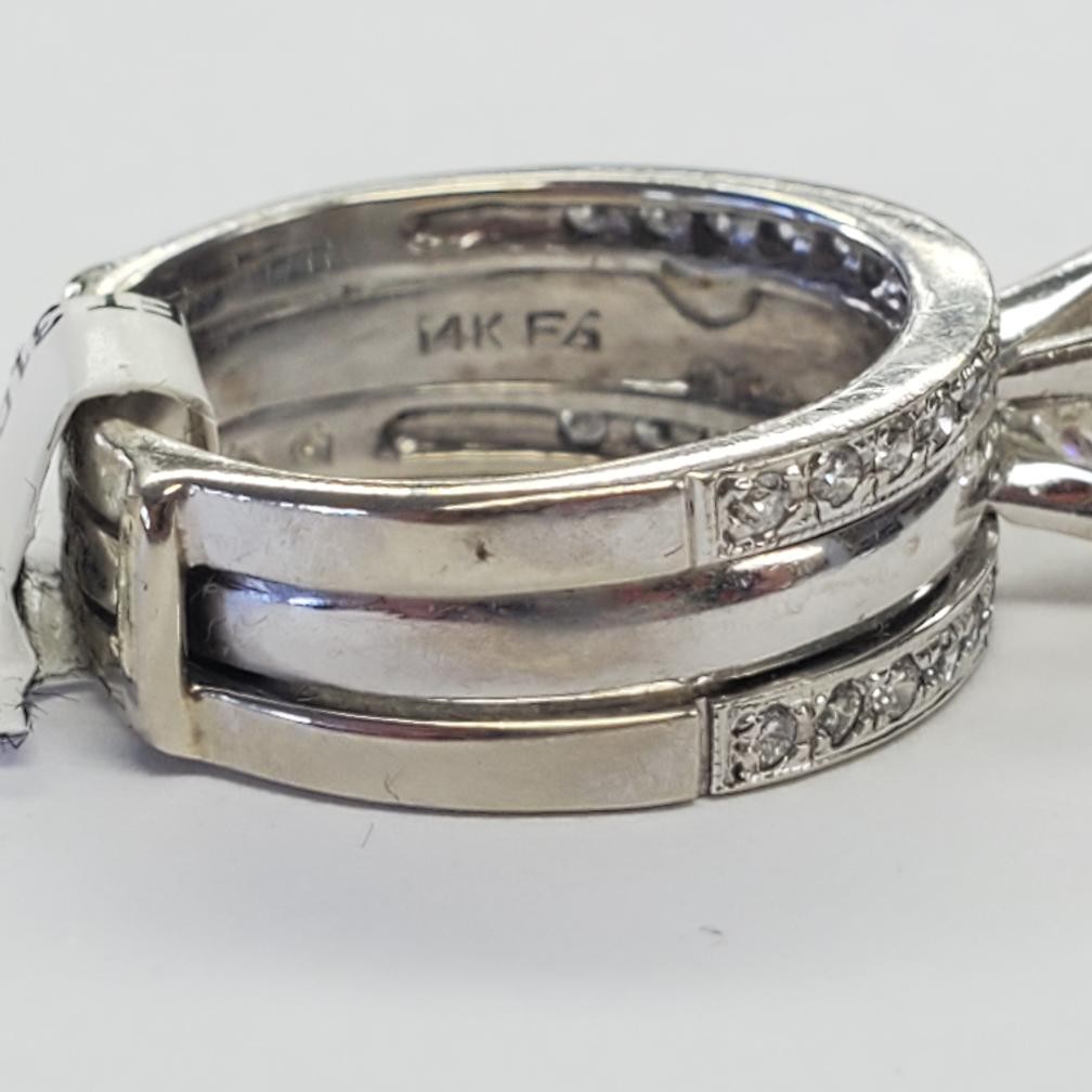 Lady’s Diamond Wedding Set 31 Diamonds .90 Carat T.W. 14K White Gold (I02012214)