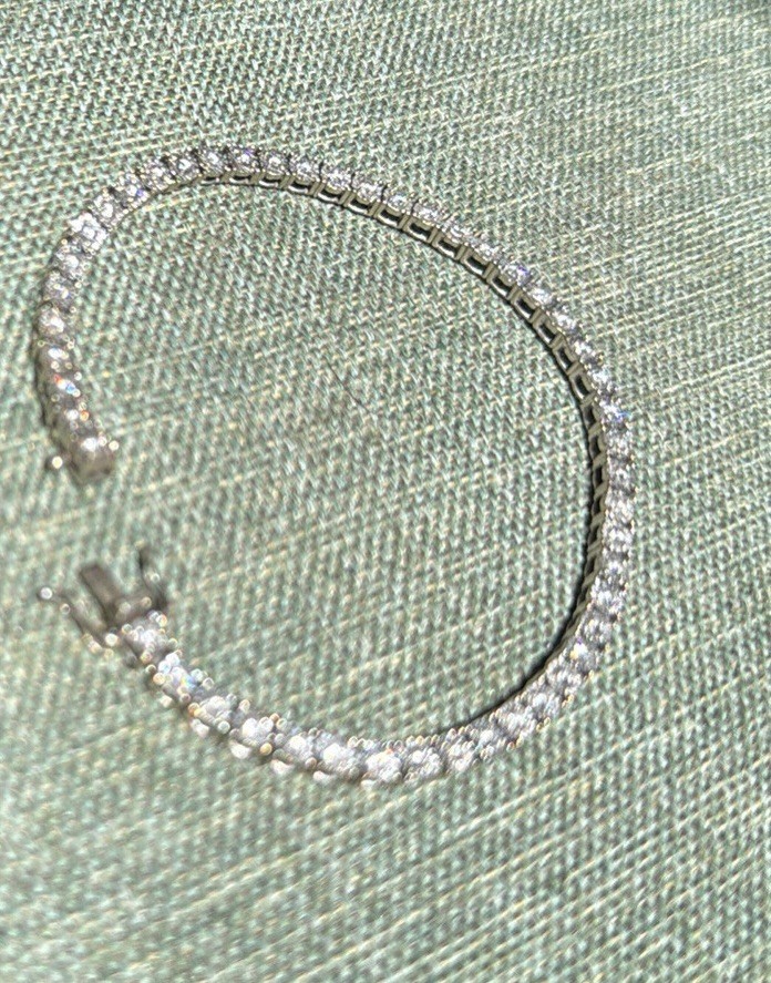 1.77 SI1 Natural Diamond Tennis Bracelet White 14k Gold 7 3/4 inches
