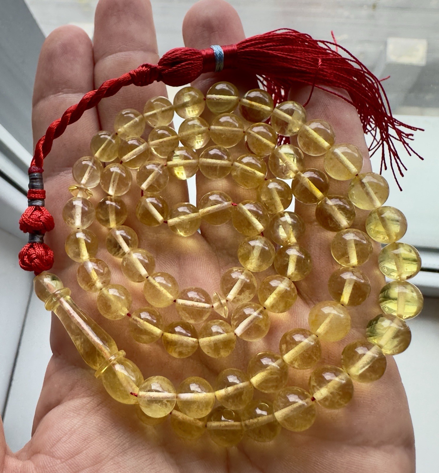 Natural Baltic Amber 29g. Islamic Prayer Rosary 9mm. 66 Beads Tasbih Misbaha