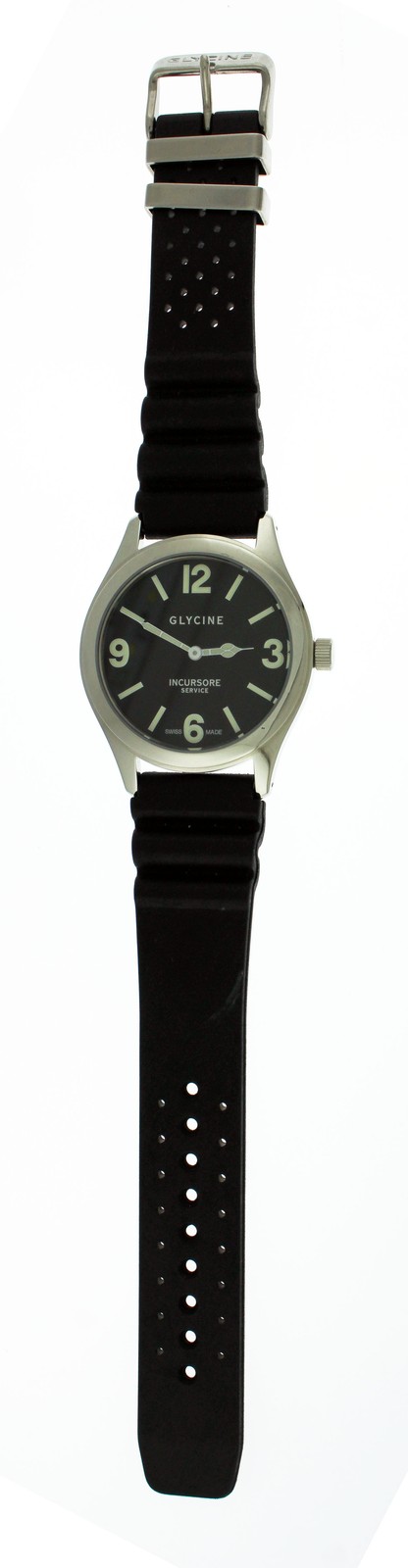 Glycine Incursore 3805 44mm Black Dial Quartz Watch