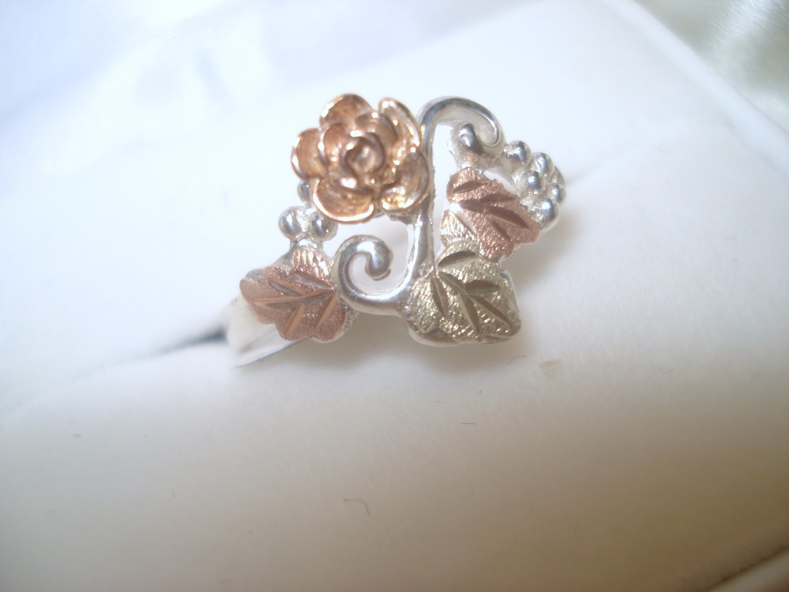 12K BLACK HILLS SOLID GOLD LEAFS Rose Ring Size 6, 9, 10, Only