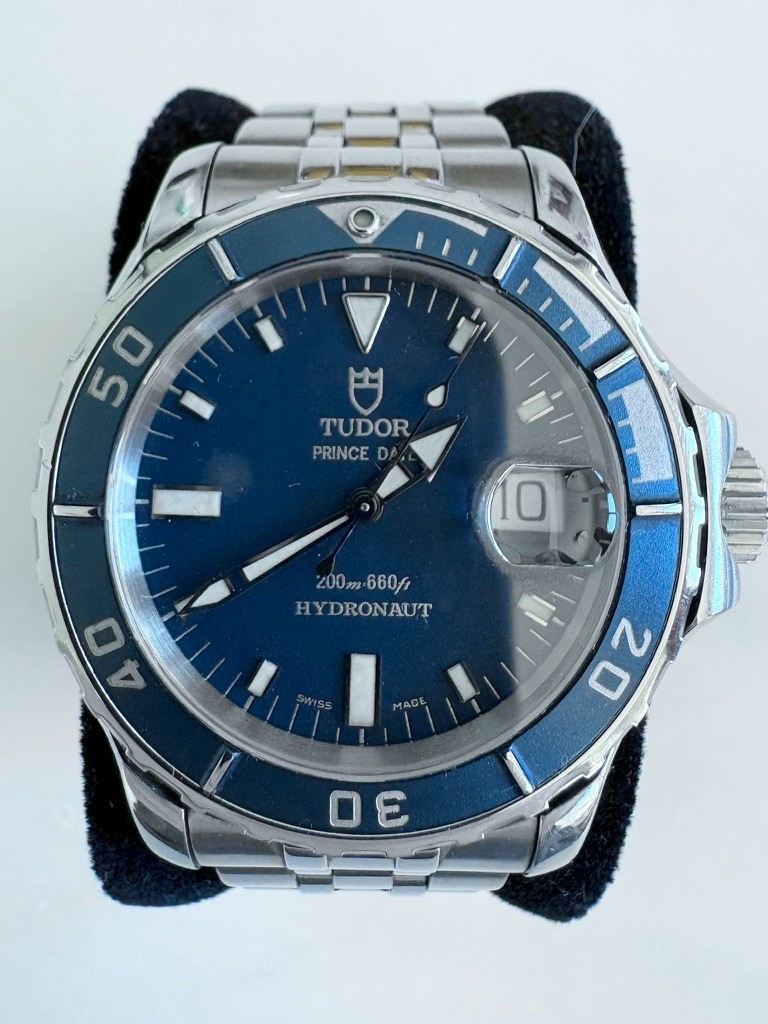 Tudor Hydronaut 85190P 37mm SS Blue Dial Automatic Date Watch