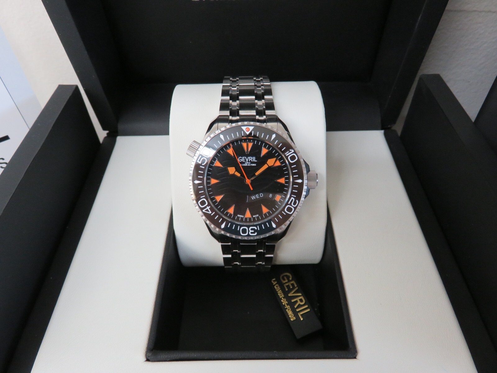 Gevril Men’s 48833B Hudson Yards Diver Automatic Stainless Steel Swiss Watch