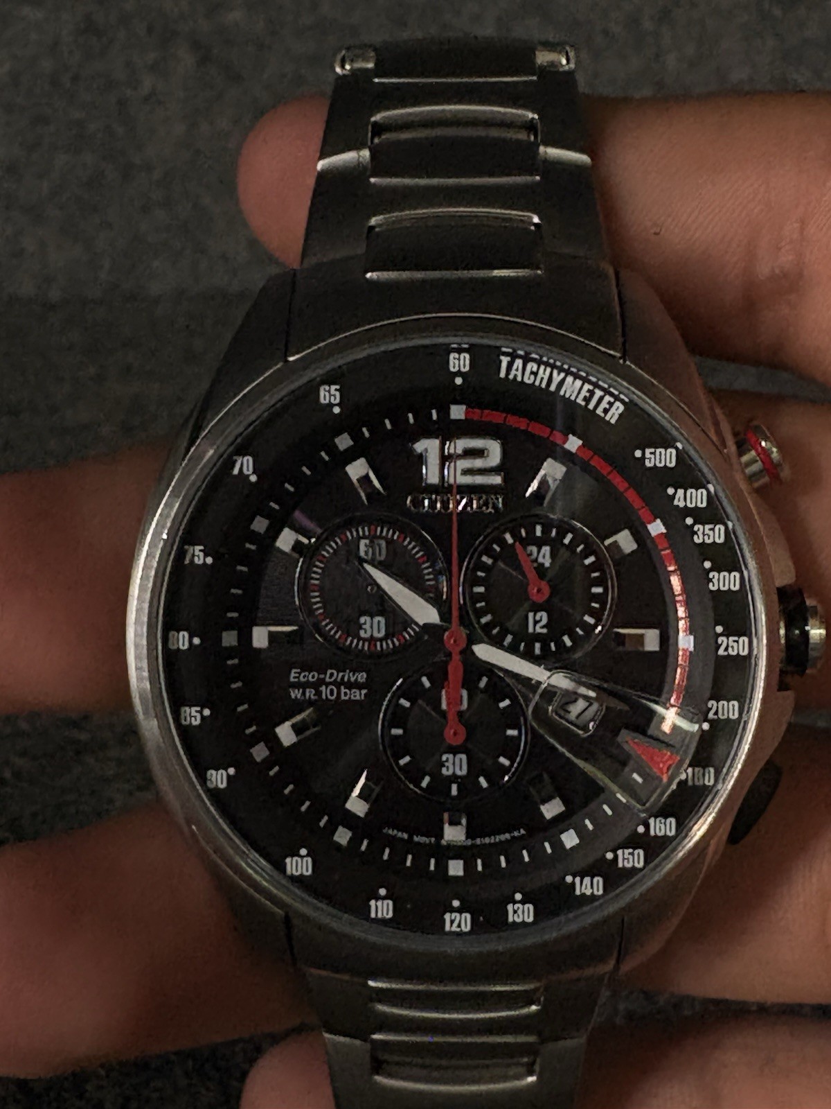 Citizen BRYCEN Men’s Eco-Drive Chronograph Tachometer