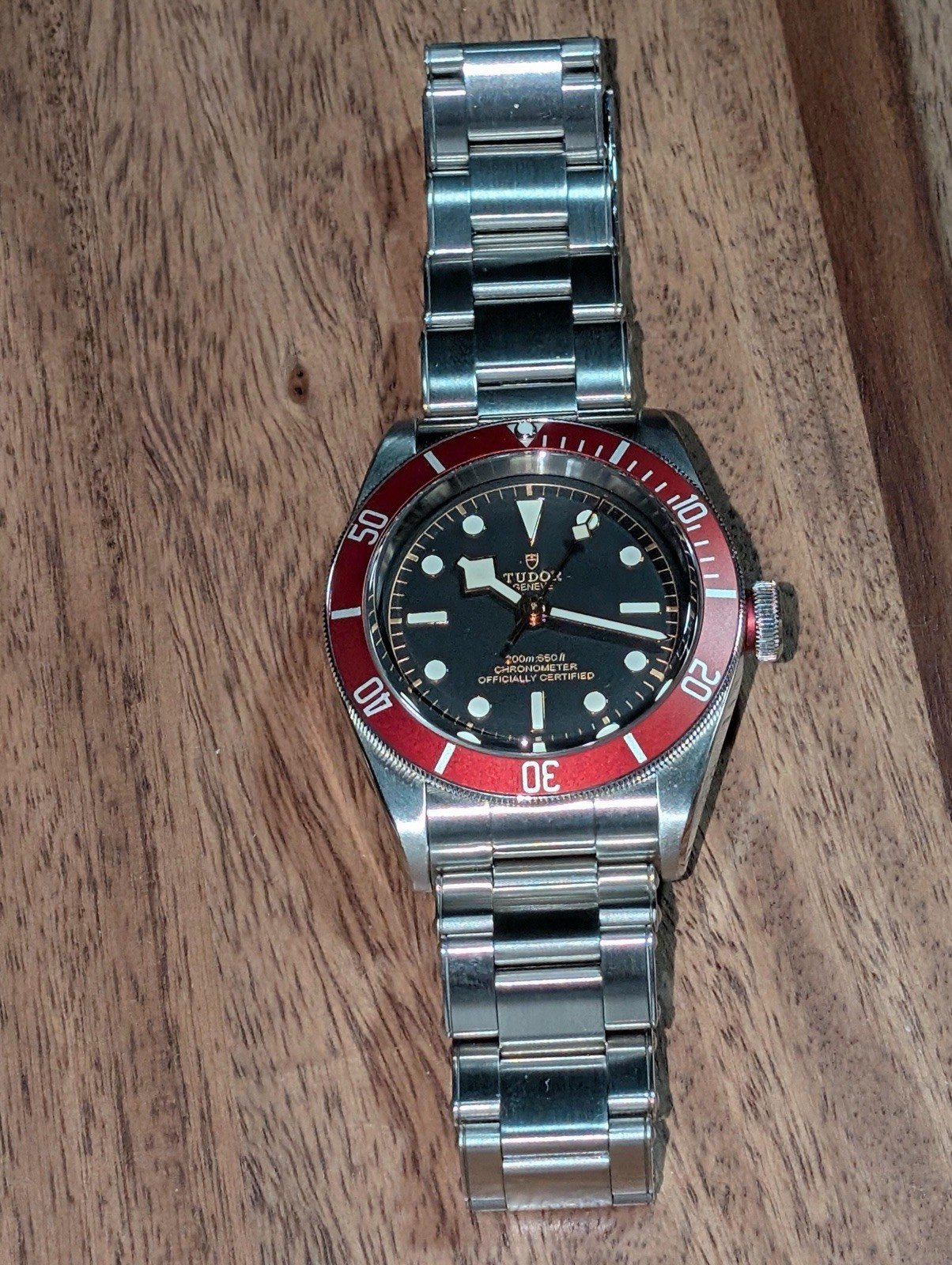 TUDOR Black Bay Red Bezel Black Dial 41mm Auto 200m Chronometer Box/Papers