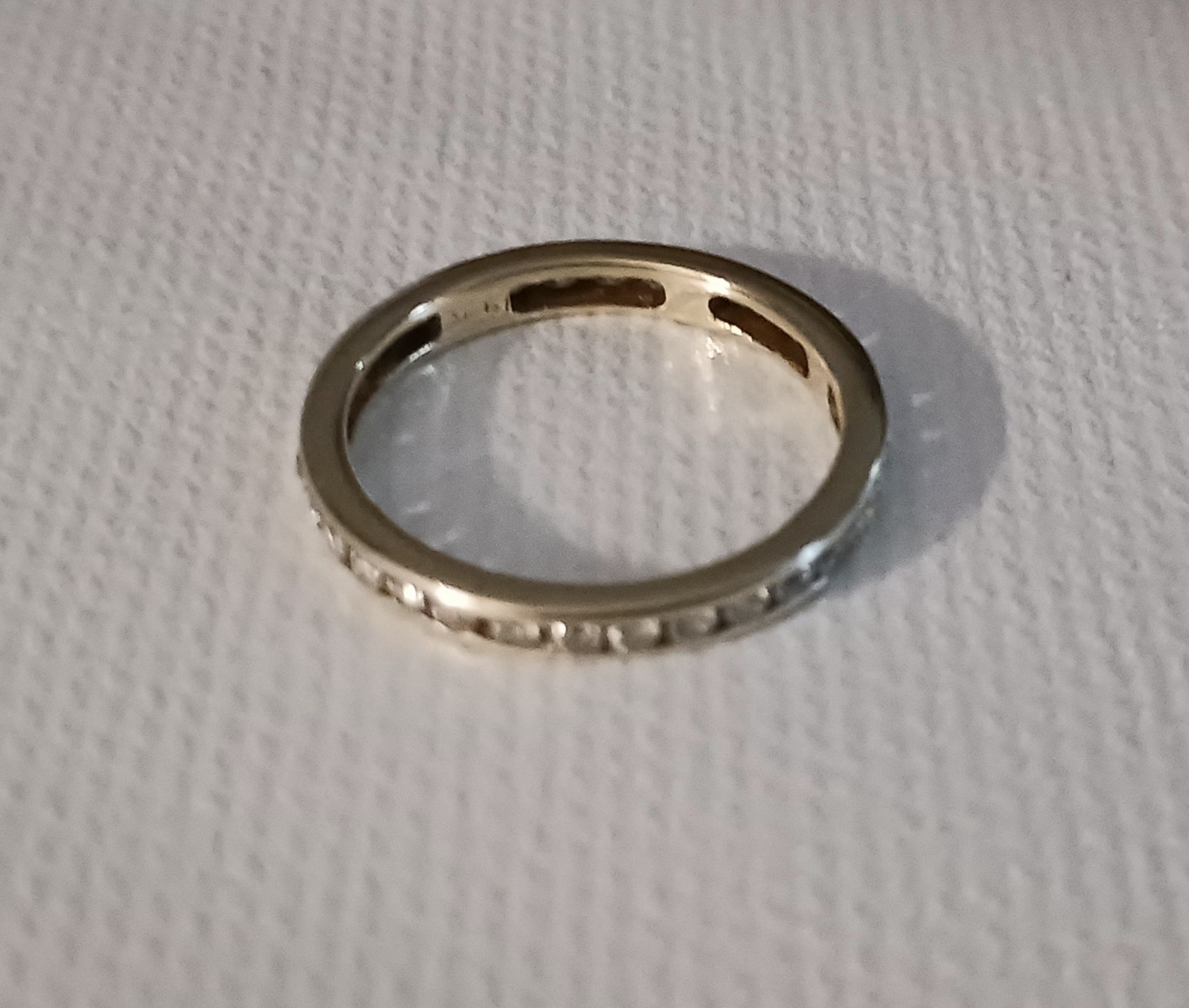 0.35cttw Channel Set Diamond Eternity Ring 14k Yellow Gold 1.6g Sz 6