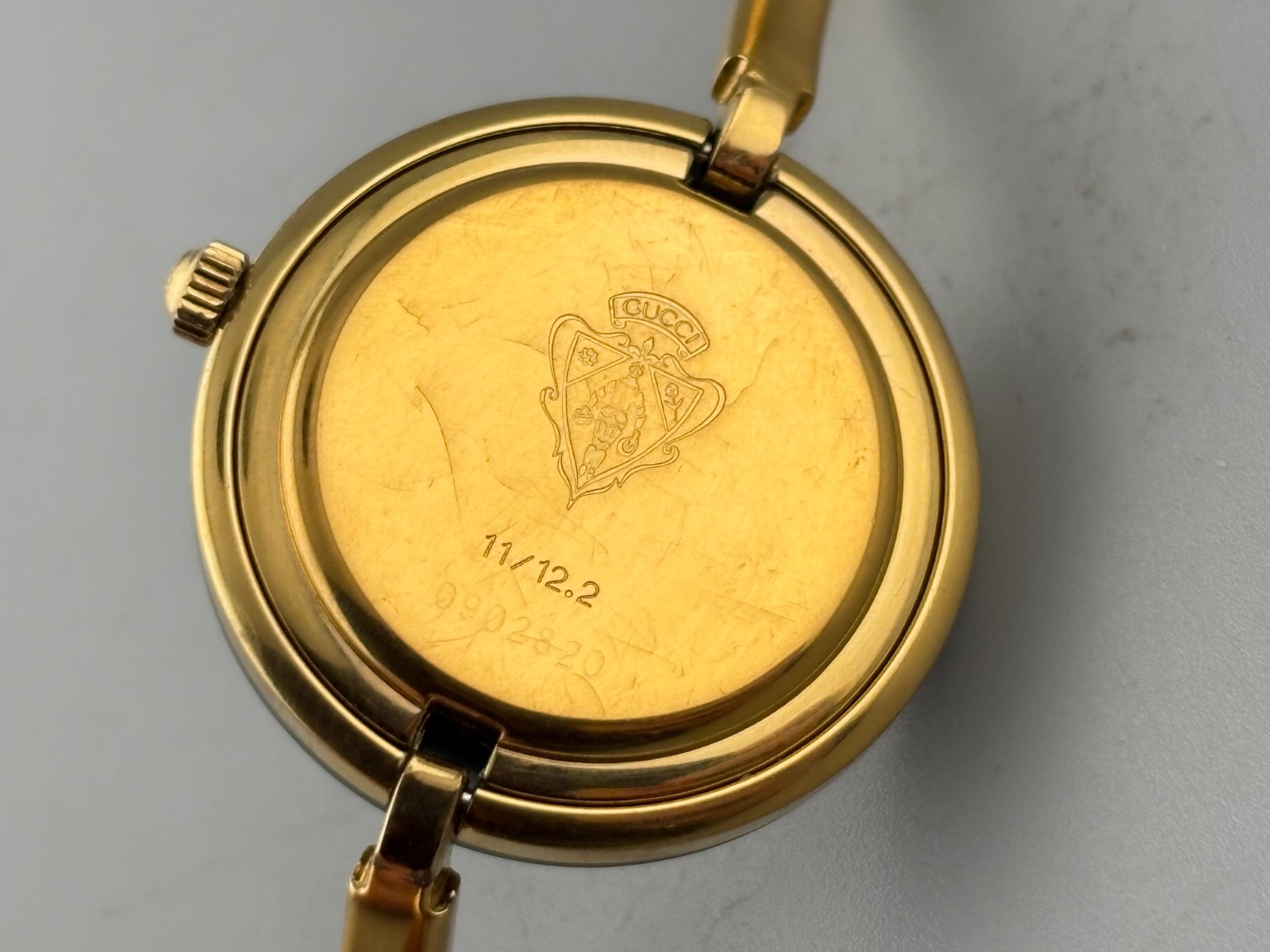 Gucci Change Bezel 11/12.2 Watch 12 Colors Box White Gold [Very Good]