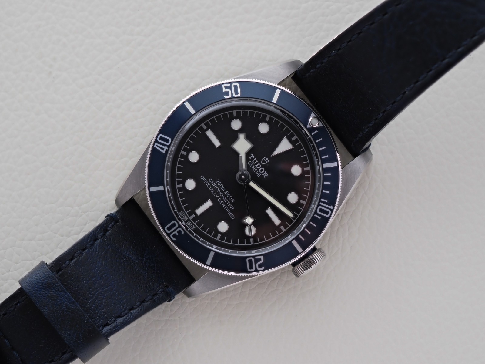 Tudor Heritage Black Bay 41 Leather Band 79230B Blue Dial Box Papers 2022