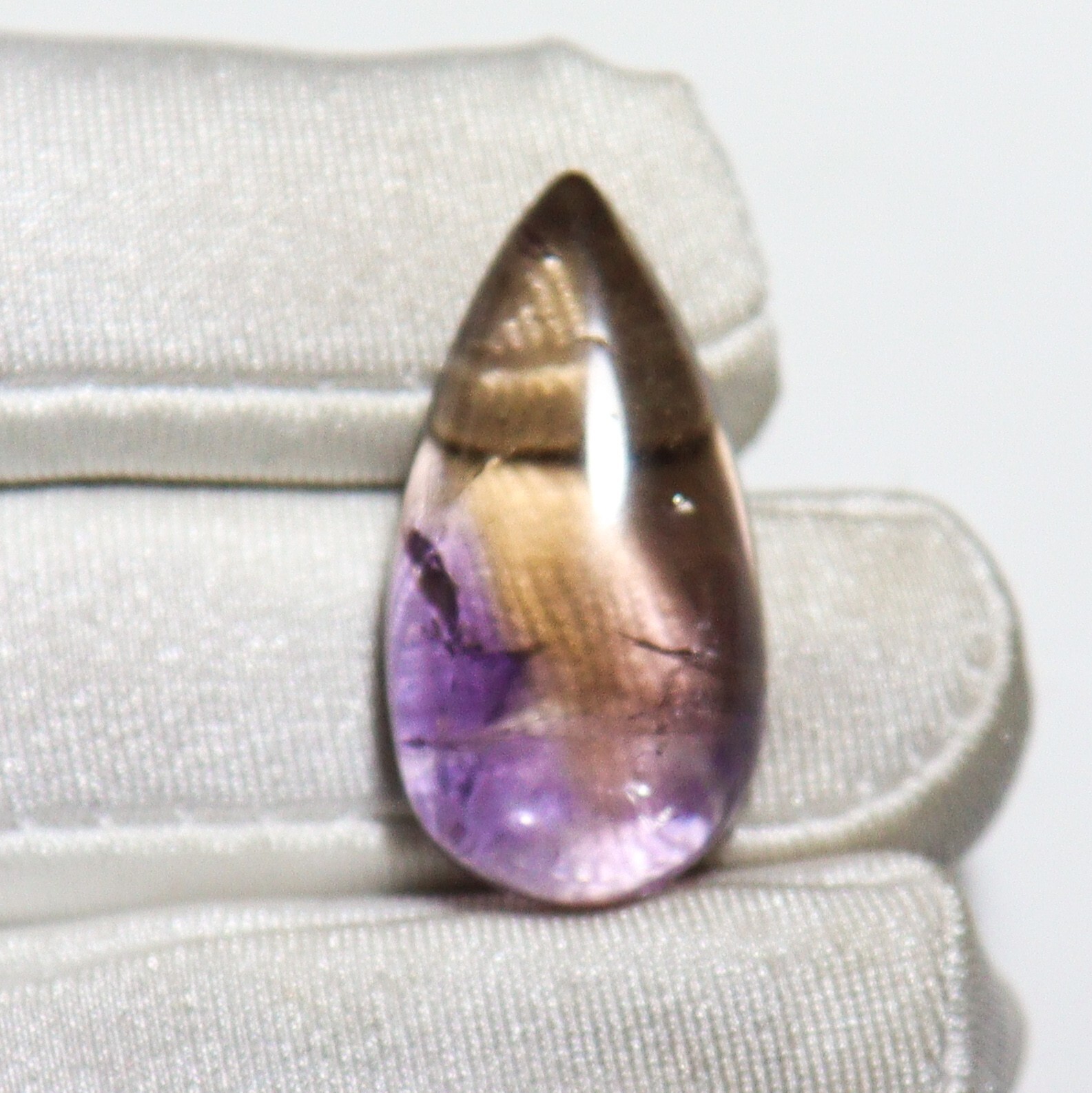 Natural Ametrine Cabochon 28.00 Ct Smooth Bicolor Gem for Elegant Jewelry