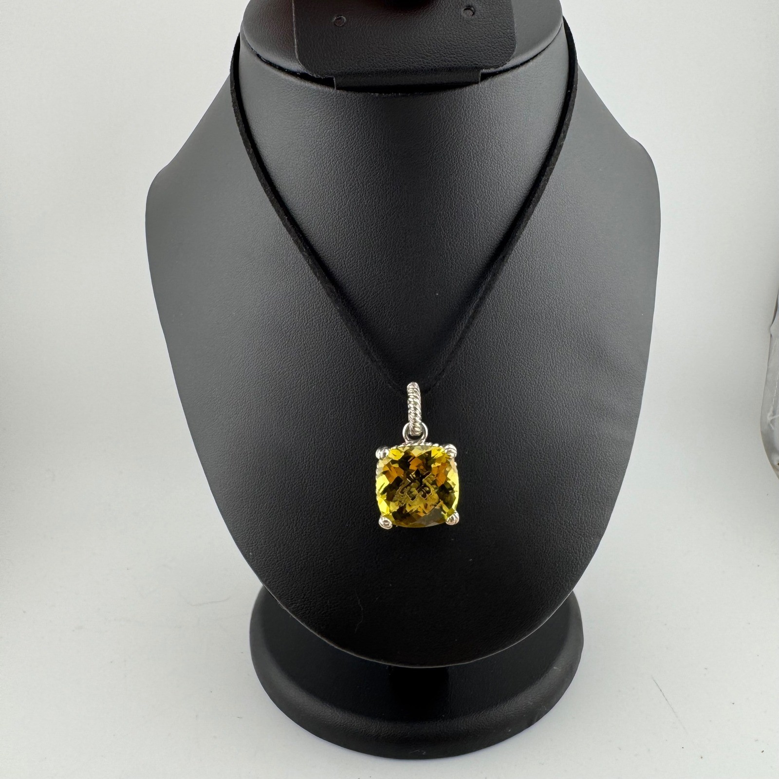 JAI by John Hardy Pendant Yellow Citrine Excellent 925 Sterling Silver Enhancer