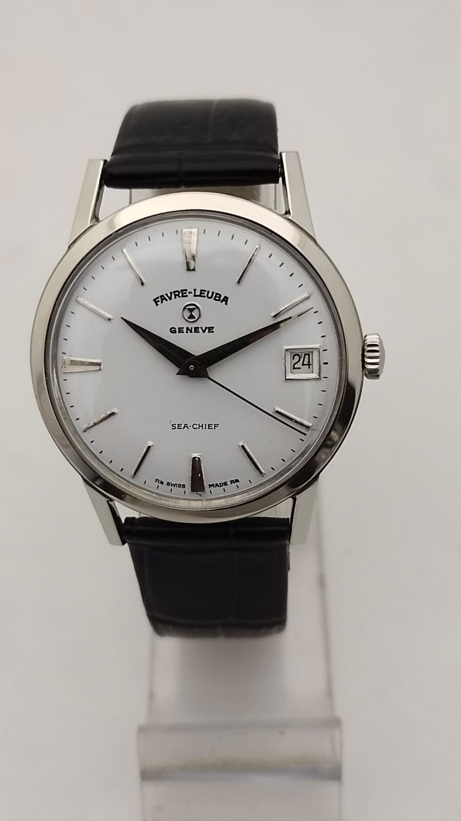 Favre Leuba Geneva Sea-chief Date-winding Men’ Watch Swiss Made White Dial