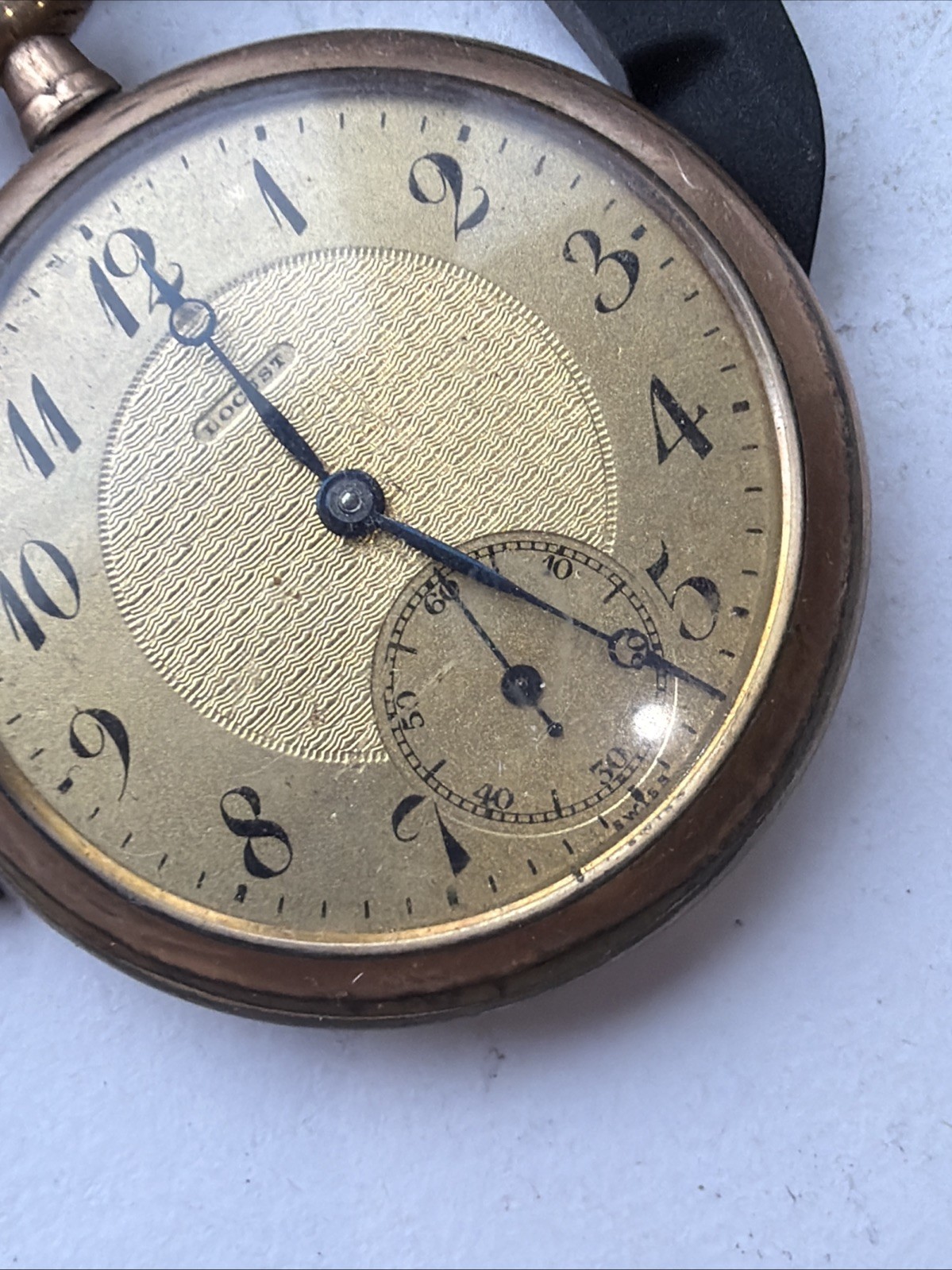 AS87 VTG 10 Years Gold Filled Winding Locust Pocket Watch For Repair Sold As Is